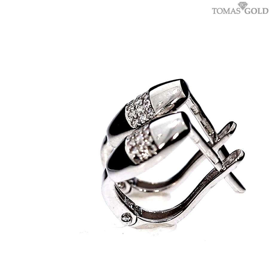 Auksiniai auskarai su cirkoniu