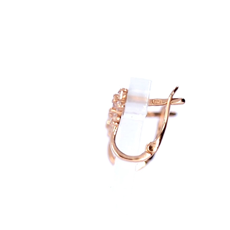 Золотые серьги с цирконом