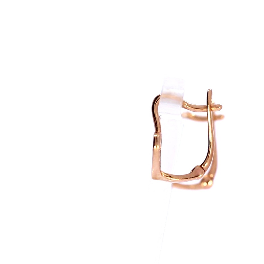 Золотые серьги с цирконом