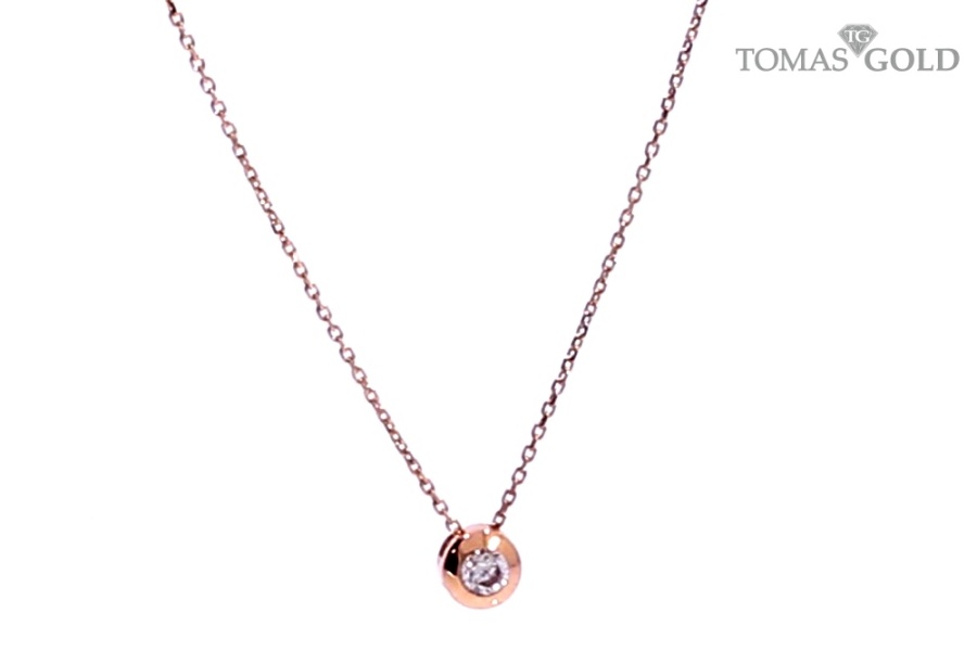 Gold chain with zircon