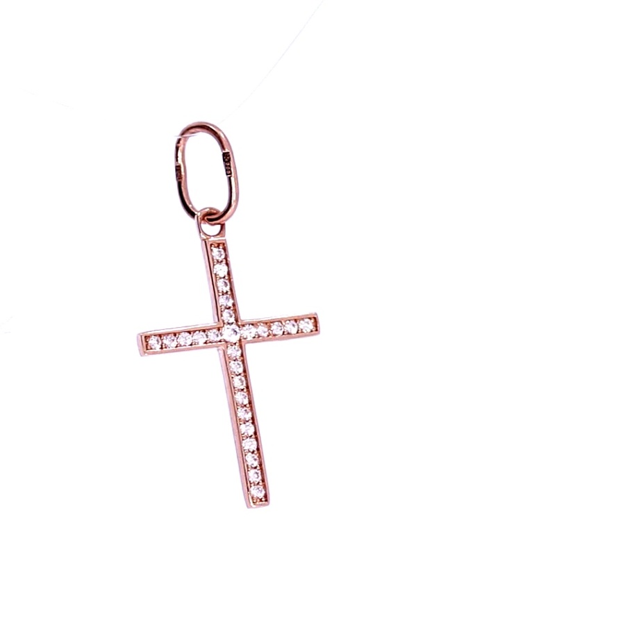 Gold pendant with zircon 