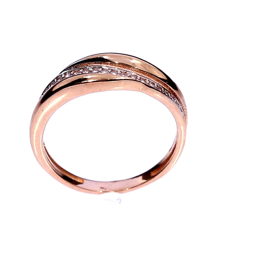 Gold ring with zircon