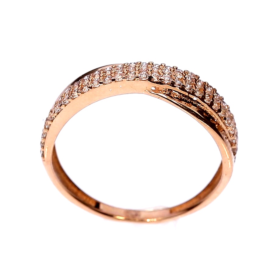 Golden ring with zircon