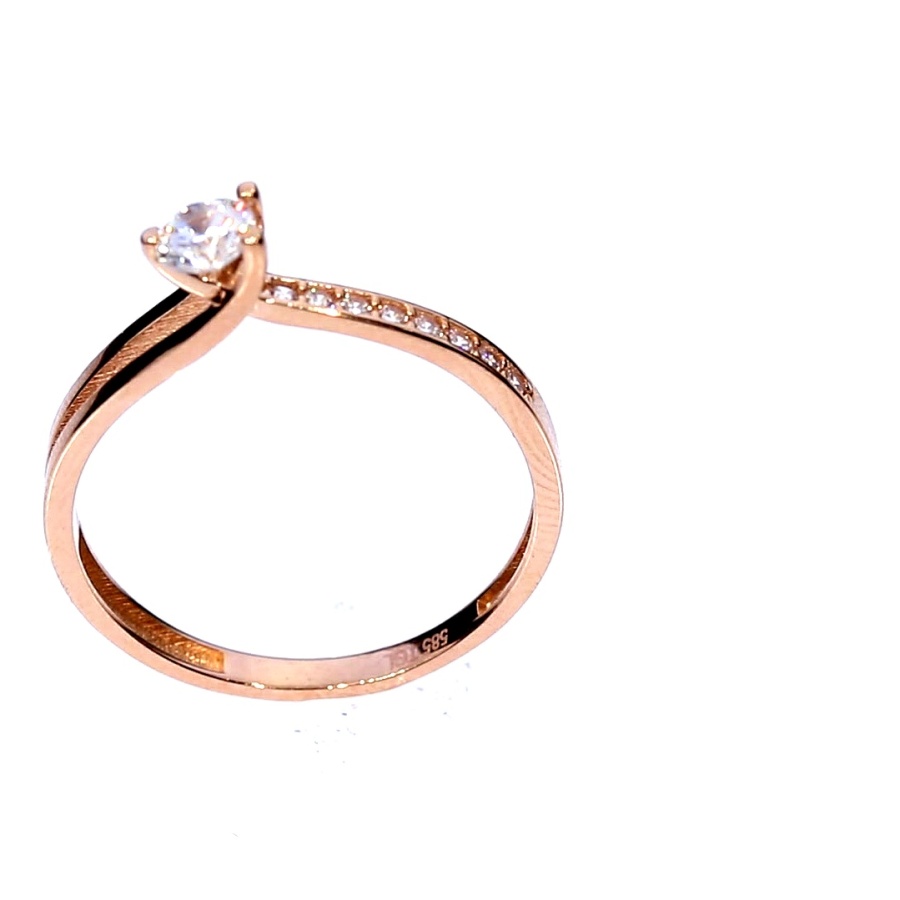 Auksinis žiedas su cirkoniu