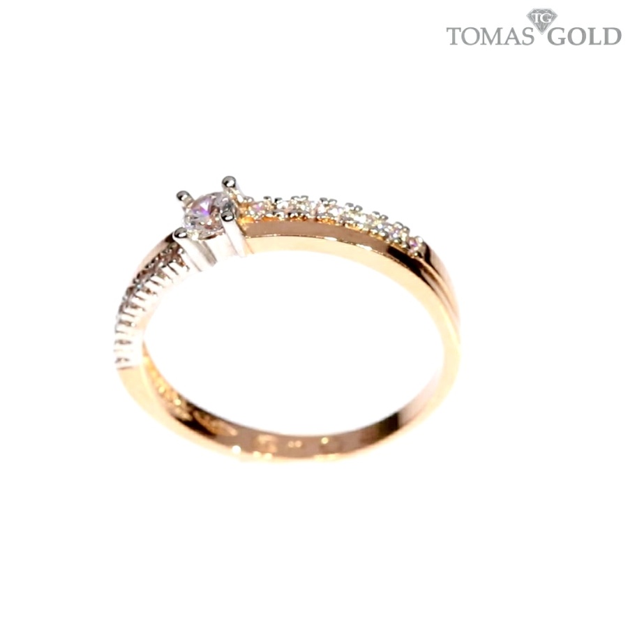 Auksinis žiedas su cirkoniu