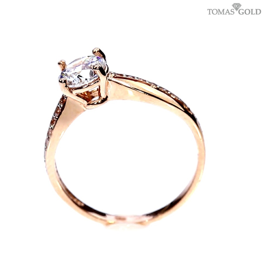 Auksinis žiedas su cirkoniu