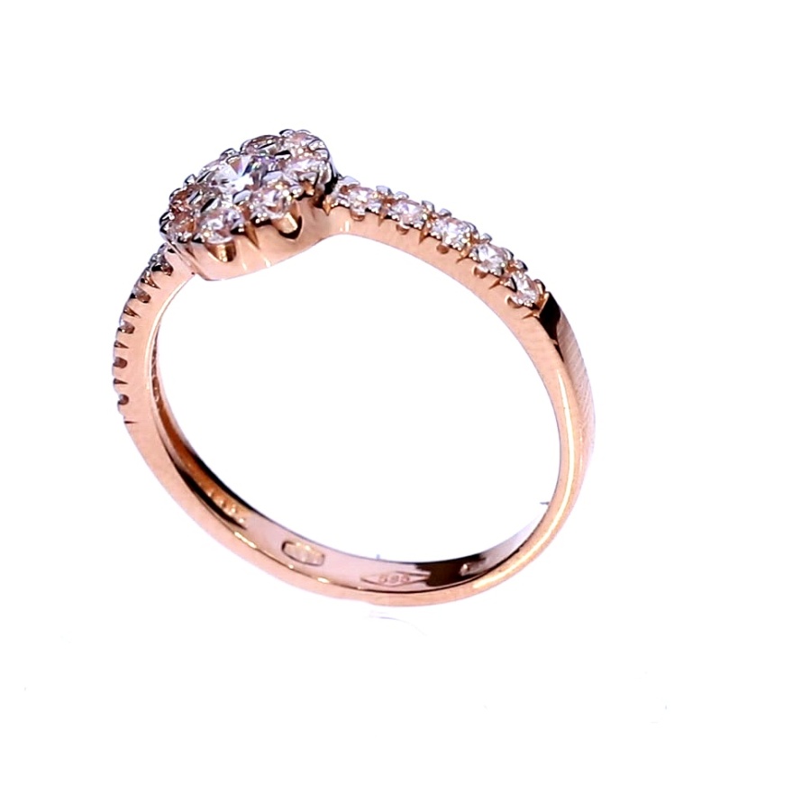 Auksinis žiedas su cirkoniu