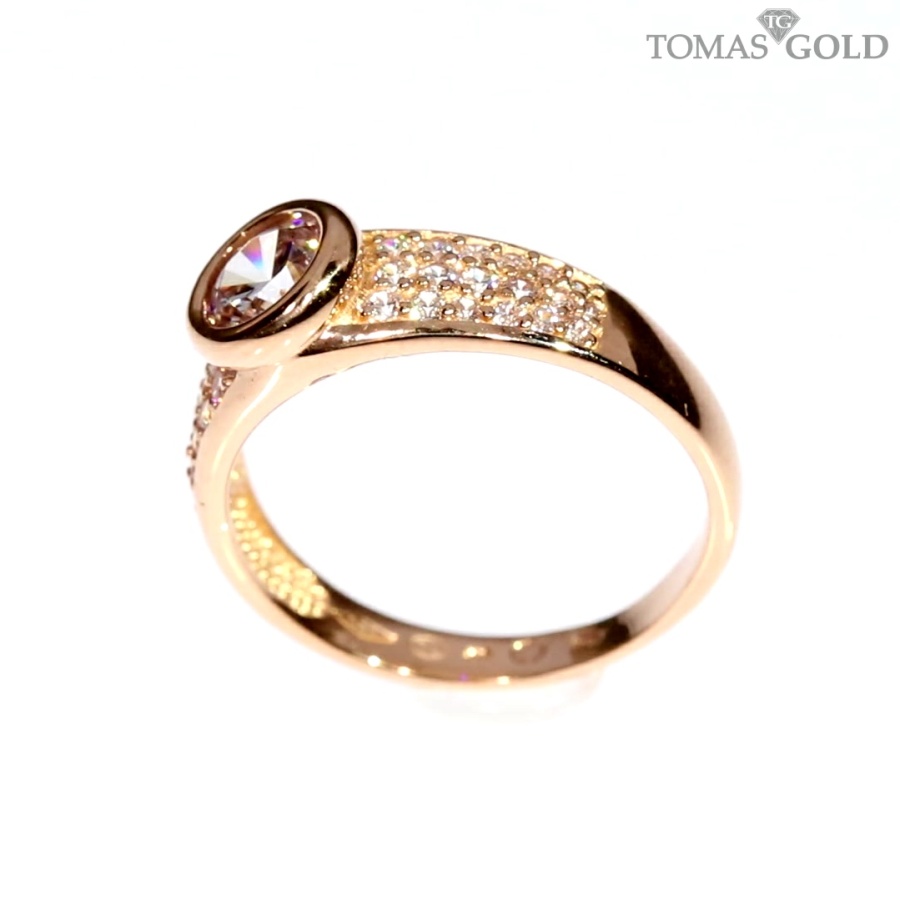 Auksinis žiedas su cirkoniu