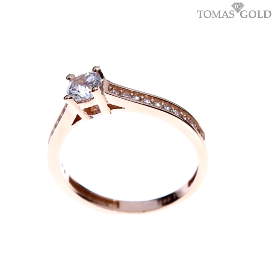 Auksinis žiedas su cirkoniu