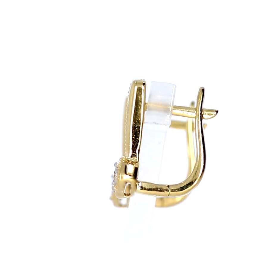 Auksiniai auskarai su briliantais