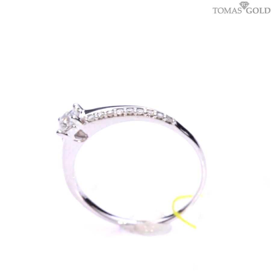 Auksinis žiedas su briliantais