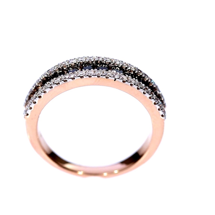 Auksinis žiedas su juoduoju deimantu